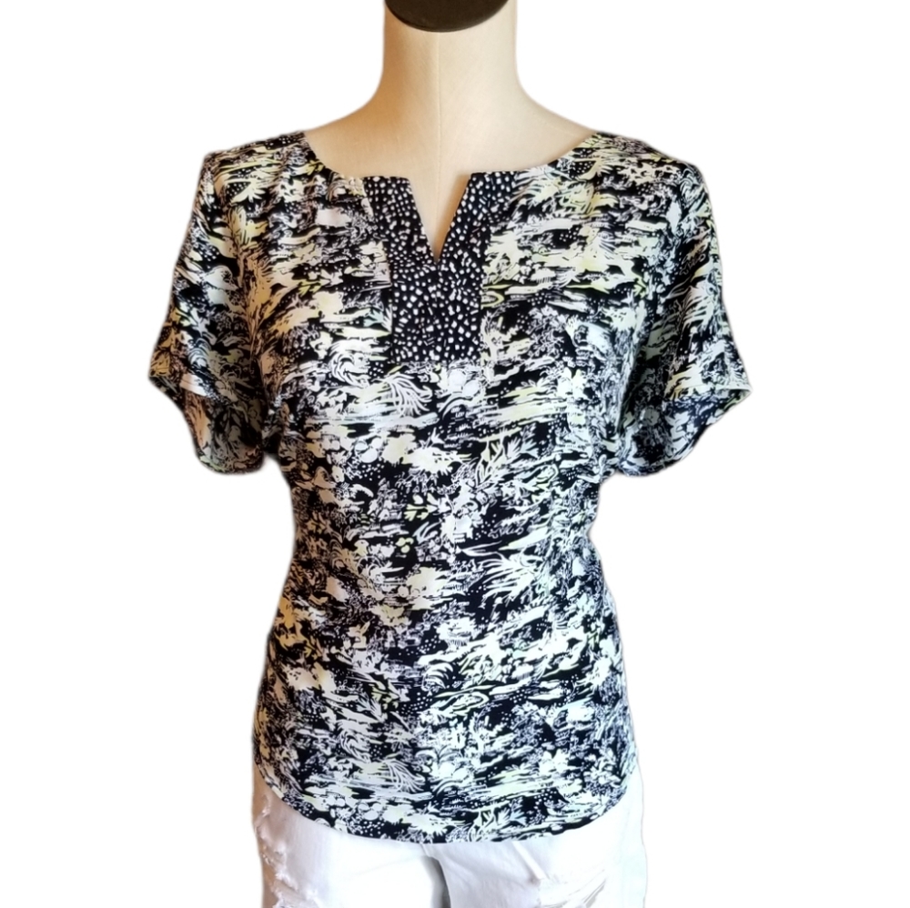 Christopher & Banks abstract print blouse